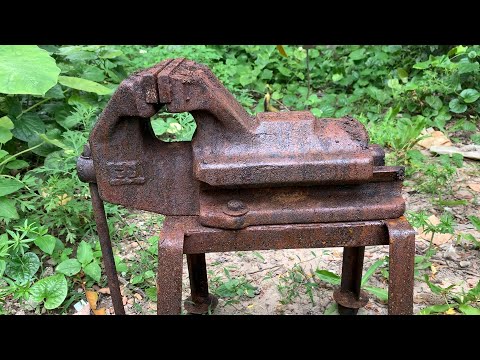 Видео: Реставрация старых ржавых тисков | Восстановление тяжелых тисков стола