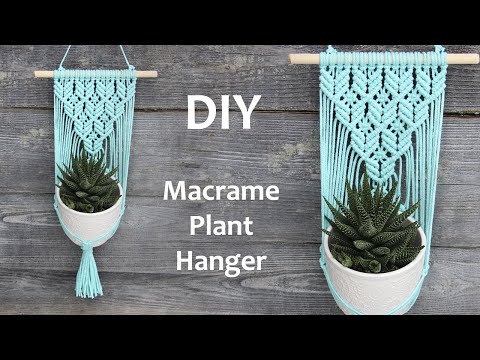 Видео: DIY Macrame Plant Hanger Tutorial | DIY Macrame Wall Hanging Tutorial | Макраме Кашпо Для Цветов