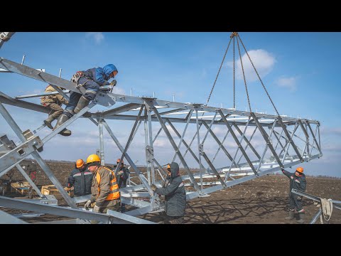 Видео: Сборка промежуточной опоры П330-1