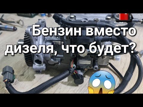 Видео: Паджеро 3 4м41 дефектовка ТНВД после заправки бензином.