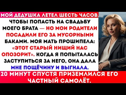 Видео: ДЕДУШКА ПРОЛЕТЕЛ 6 ЧАСОВ НА СВАДЬБУ МОЕГО БРАТА — А МАМА ПОСАДИЛА ЕГО РЯДОМ С МУСОРОМ