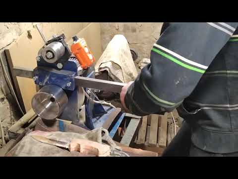 Видео: Рукоять на Кухонный Нож Микарта Гриндер в Работе