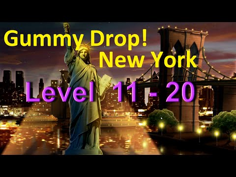 Видео: Gummy Drop! Конфетки! -  New York Level 11 - 20 Walkthrough прохождение