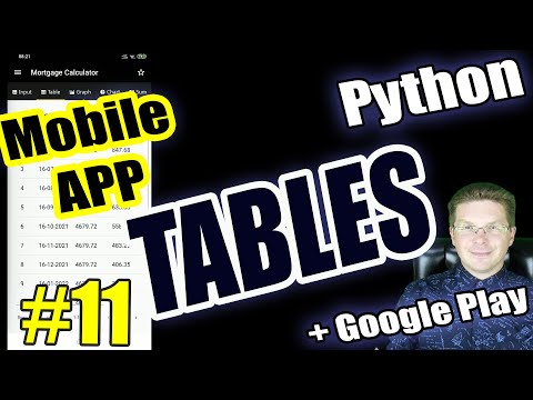 Видео: Как вывести таблицу в Python / Делаем мобильное приложение на Python #11