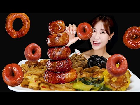 Видео: Кольцовые кишки (Ring Gopchang)🍩 + Mala Xiang Guo 🥘 Еда звуков MUKBANG