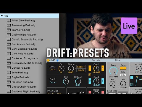 Видео: Drift - Новый синтезатор в Ableton live 11.3 - Пресеты