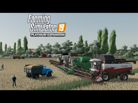 Видео: FS19 Timelapse #28 Уборка урожая Акрос-595, Торум-760, Дон-1500Б, МАЗ, ЗИЛ, ГАЗ, ХТЗ-17221