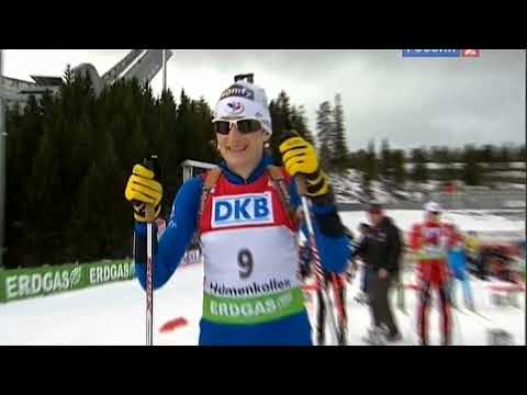Видео: БИАТЛОН. КМ 2009-10. Хольменколлен (Норвегия). Женщины. Масс-старт 12,5 км. 21.03.2010. 720p.