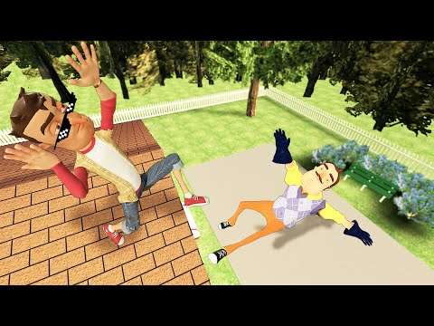 Видео: HELLO NEIGHBOR: Прыжки и падения эпизод "Дом"  [GMOD]