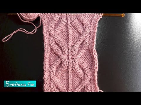 Видео: Араны. Узор Жгуты. Вязание спицами # 631