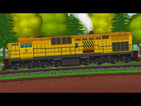 Видео: Симулятор Поезда в Train Simulator поезд игра 2D #1 Кид стал машинистом Локомотива на Машинки Кида