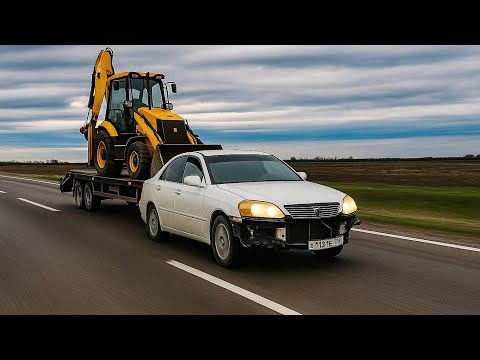 Видео: Экстремальная доставка: ковш весом 2 тонны на Toyota Mark II 