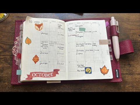 Видео: Планируйте октябрь вместе со мной | Планы формата A6 от Just Scribble