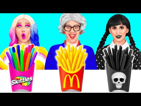 Видео: Кулинарный Челлендж: Уэнсдей МакДональдс против Бабушки | Смешные Челленджи с Едой от Crazy DO
