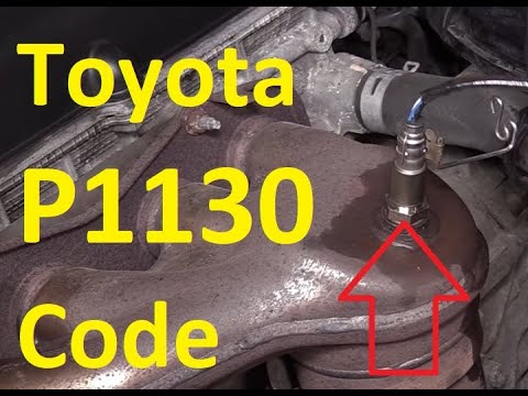 Видео: Причины и способы устранения ошибки Toyota P1130: диапазон/характеристики цепи датчика соотношени...