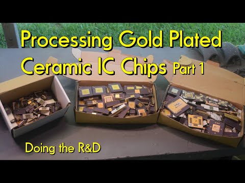 Видео: Извлечение золота из килограммов керамических микросхем, часть 1 #золото #извлечениезолота #лом #...
