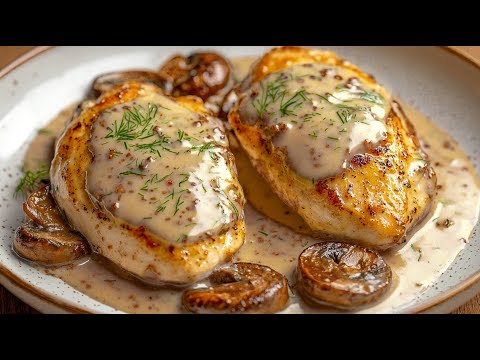 Видео: Самое нежное куриное мясо в кремовом грибном соусе — это наслаждение в каждой ложке!