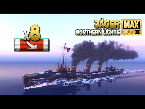 Видео: эсминец Jäger: Отлично, но должно быть 9 - World of Warships