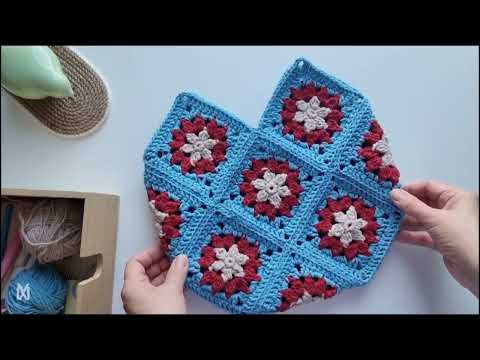 Видео: Яркая сумочка из мотивов (бабушкин квадрат)