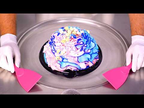 Видео: Невероятный ролл-арт с радужным мороженым! (АСМР)