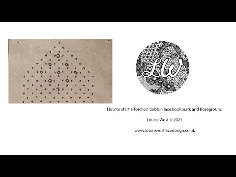 Видео: Как начать вязать закладку «Торшон» и вышивать «Розаграунд» в технике коклюшечного кружева