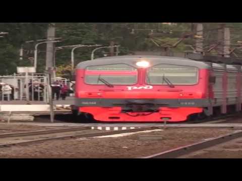 Видео: Широкая Электричка ЭД4М едет