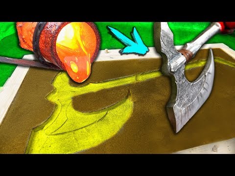 Видео: ОТЛИВАЮ ТОПОР ГАЛЕКА из АЛЮМИНИЯ - КОЛЮ ДРОВА, ПРОБИВАЮ ШЛЕМ..