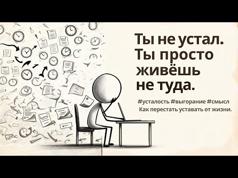 Видео: Ты не Устаёшь — ты Живёшь Неправильно