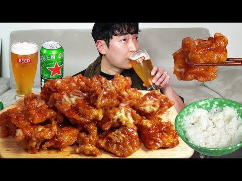 Видео: Превосходная приправленная курица! С пивом🍺 MUKBANG REALSOUND ASMR EATINGSHOW