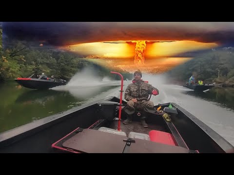 Видео: Армагеддон на реке Шерна. Лодки GOONCH под моторами болотоходами MAX Motor заставил воду кипеть