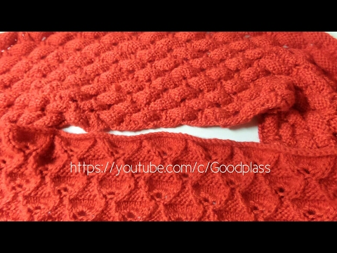 Видео: Двухсторонний ажурный шарф снуд,хомут вязание спицами по кругу.