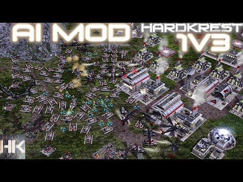 Видео: Command & Conquer Generals Zero Hour AI Mod - Insane - 1v3 - Технологическое превосходство