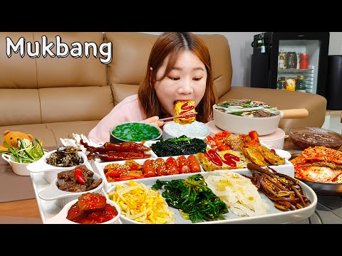 Видео: Sub)Real Mukbang- 16 гарниров🥢 Легендарная корейская домашняя еда 🍱 ASMR KOREAN FOOD