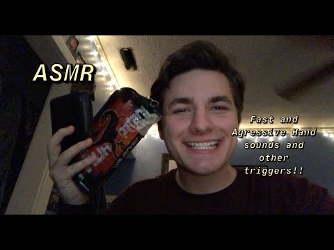 Видео: ASMR | Быстрые и агрессивные звуки рук и триггеры (постукивание, звуки жидкости)