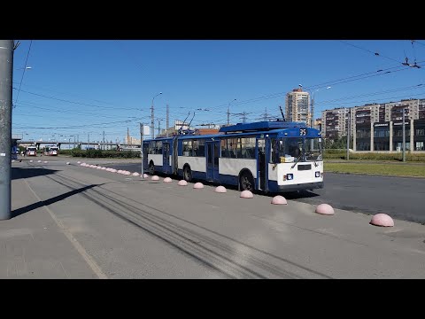 Видео: Троллейбус, маршрут №35 по изменённой трассе ЗиУ-683 БМ1 б.1116 (17.07.2020) Санкт-Петербург