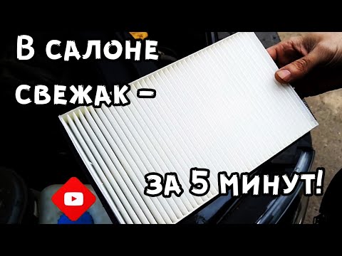 Видео: Как легко и быстро поменять салонный фильтр на гранте?