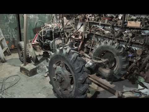 Видео: Самодельный ТРАКТОР с Турбо -Дизелем 2,5 ! Дизель +2 КПП от ГАЗ 51 и ГАЗ 53 ! 1 часть