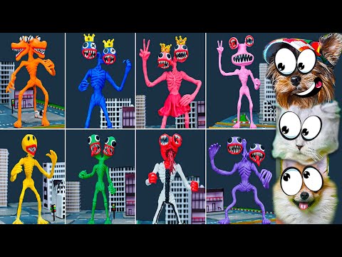 Видео: СИРЕНОГОЛОВЫЕ РАДУЖНЫЕ ДРУЗЬЯ поджарили СИНЕГО! Не бойся-ЭТО ПЛАСТИЛИН Rainbow Friend Лера и Макс