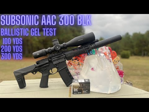 Видео: PSA .300 BLK, ствол 7,5, тест на гелевую пулю на 100–300 ярдов, 220 дозвуковых выстрелов