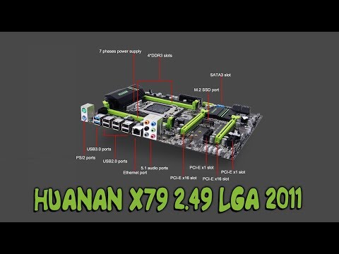 Видео: Материнская плата Huanan X79 2.49 LGA 2011 с Aliexpress