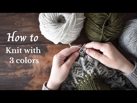 Видео: Вязание трехцветной пряжи