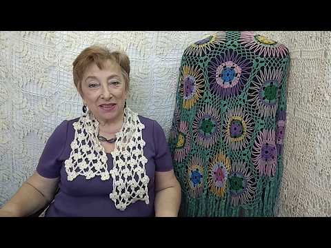 Видео: Шаль "Дачная". Мастер-класс по вязанию крючком от О. С. Литвиной.