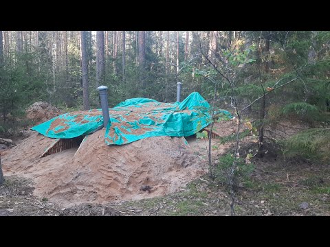 Видео: маскирую землянку гидроизоляция крыши