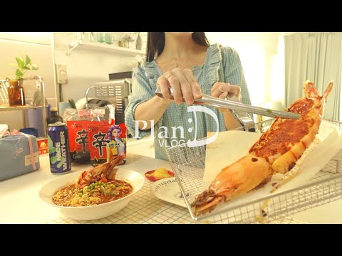 Видео: Делаем осеннюю сумку и готовим гигантский рамён с креветками. Королевские тигровые креветки в масле,