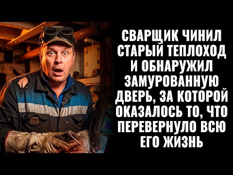 Видео: Сварщик чинил теплоход и нашел замурованную дверь за которой оказалось то, что перевернуло его жизнь
