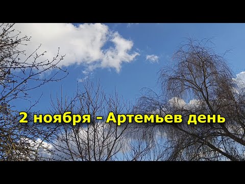 Видео: 2 ноября - Артемьев день. Приметы, запртеты, суеверия