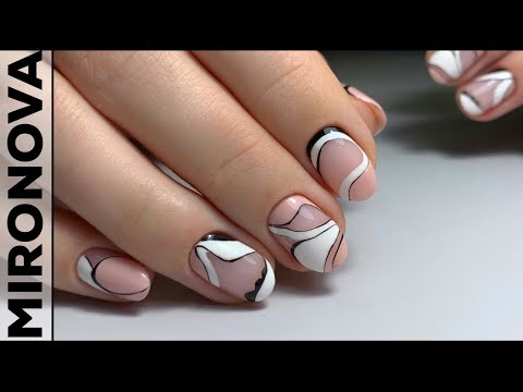 Видео: Нежная абстракция/ Коррекция ногтей/ Трендовый летний дизайн ногтей 2019