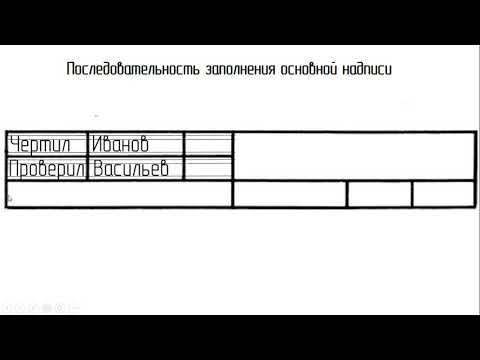 Видео: Заполнение основной надписи на чертежах