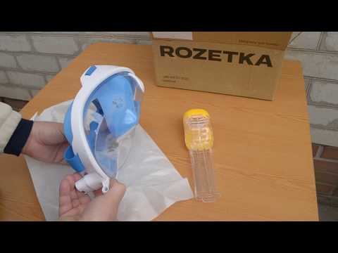 Видео: Обзор Маски для снорклинга Easybreath, Голубой L/XL из Rozetka