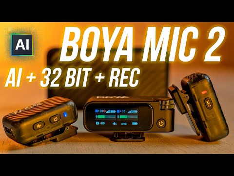 Видео: Искусственный интеллект в микрофонах BOYA MIC 2 🤖 Обзор беспроводных микрофонов⚡ Ai + 32-bit float 👍